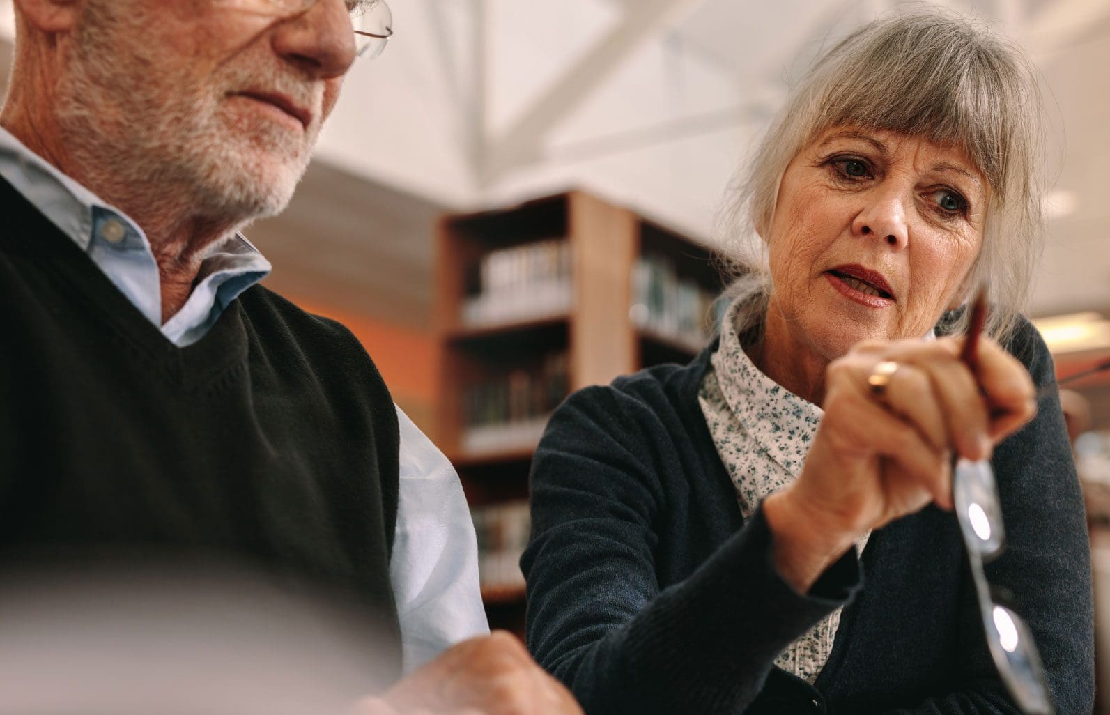 Support worker going over support plan