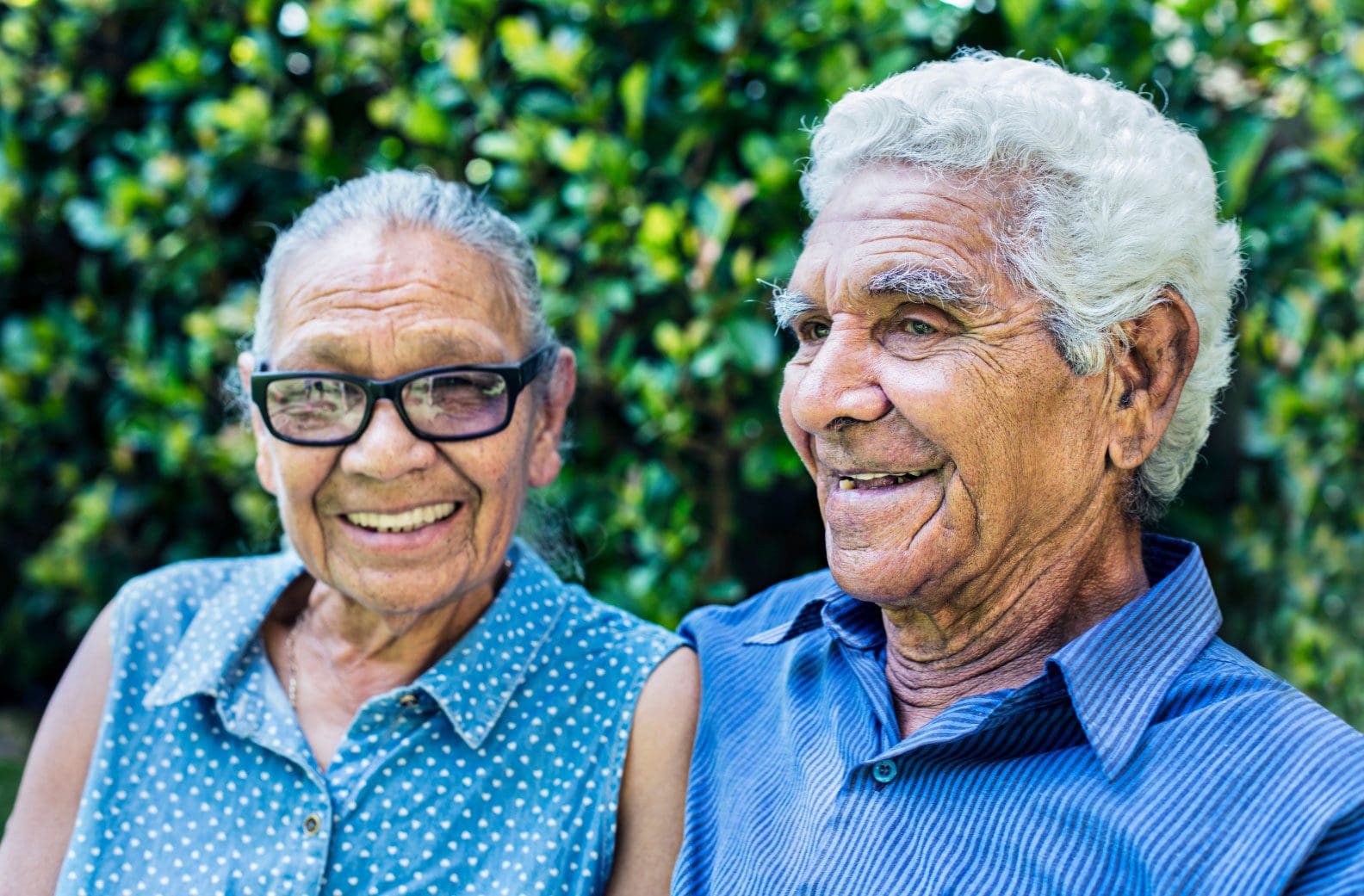 Elderly aboriginal couple